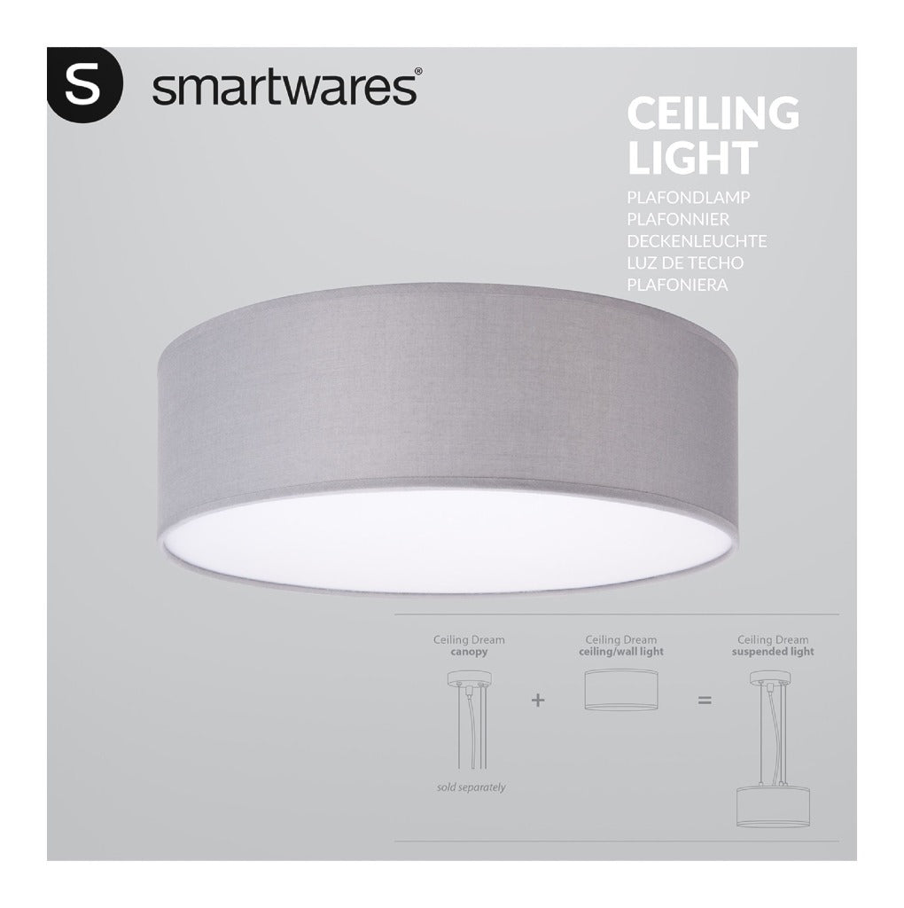 Ranex ra-1000465 Mia LED-Deckenleuchte 30 cm grau