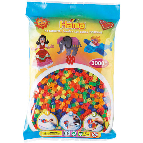 Hama String Bead Mix - Neon (201-51), 3000st.