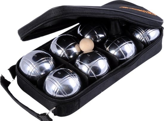 Engelhart Longfield Jeu de Boules Spiel 8 Metallkugeln im Beutel