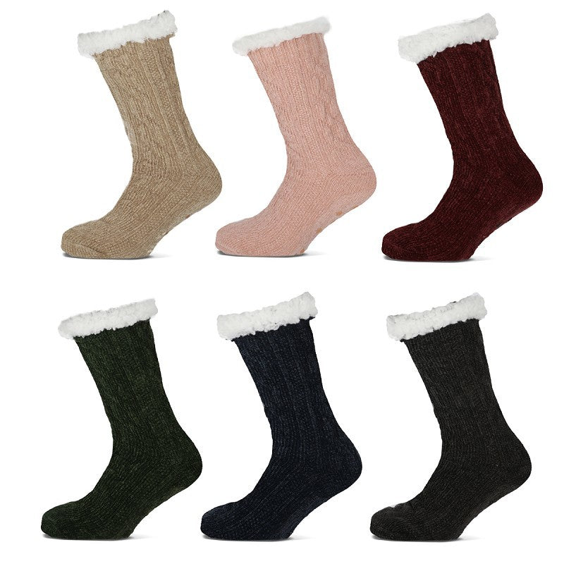 Producten homesocks basset chenille cable assortiment 30 paar