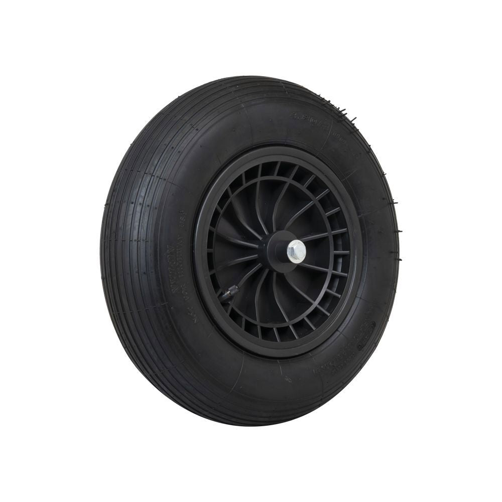 Producten wiel 4 00x8 2ply band kunststof velg zwart as 13cm mm