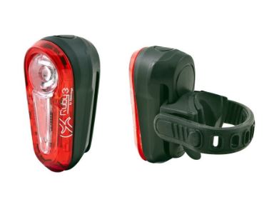Spanninga Hecklicht Ruby3 XB Blitz 3 LED inklusive Batterien