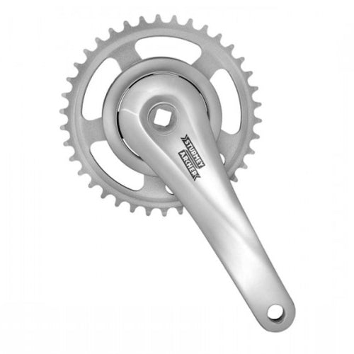 SUNRACE - SUNRACE CRANKET 38T Kurbellänge 170 mm. Silber Aluminium spiellos. 92 mm Abdeckung. -8mm Tiefe