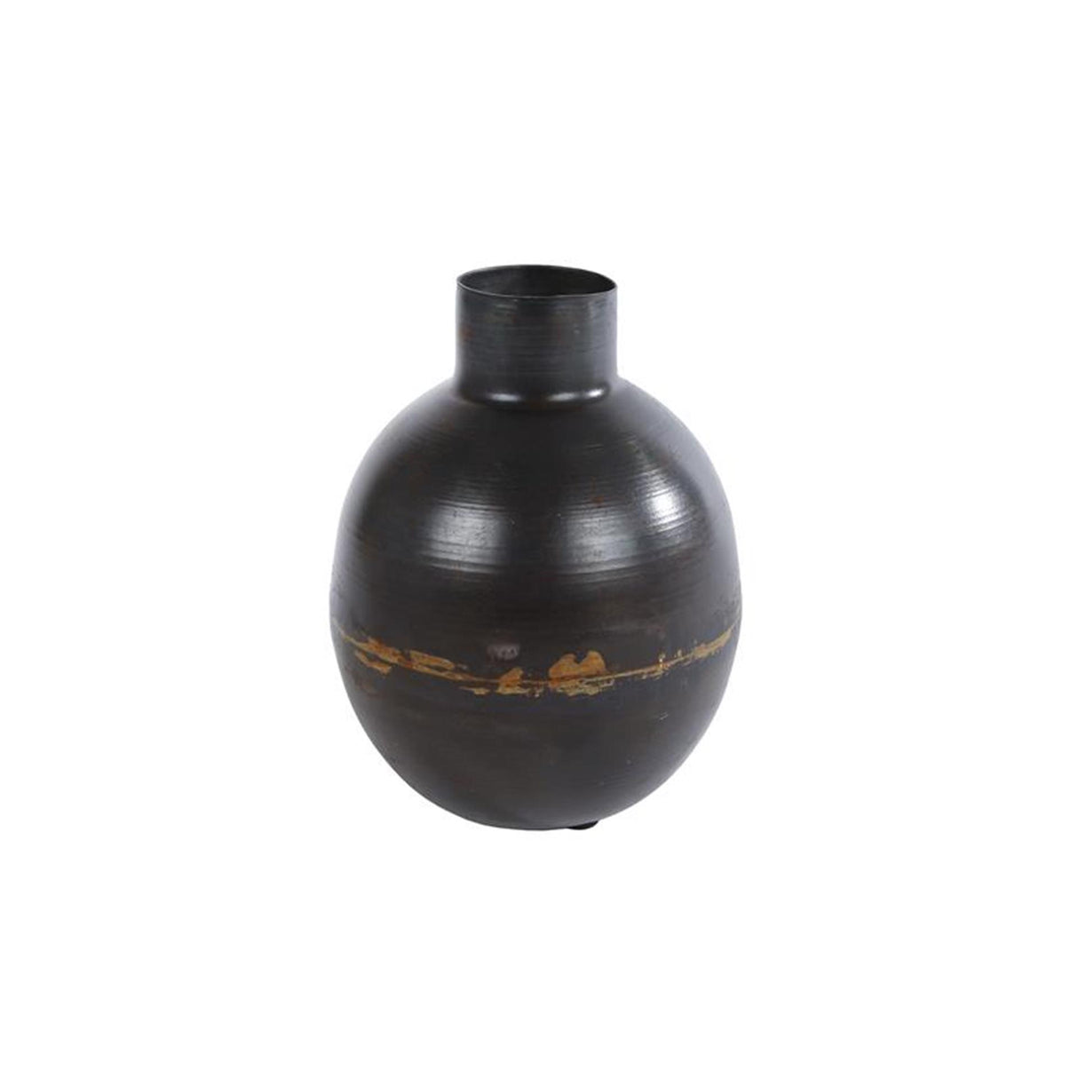 Vase verstecktes Metall braun 13 cm | 8 Stück