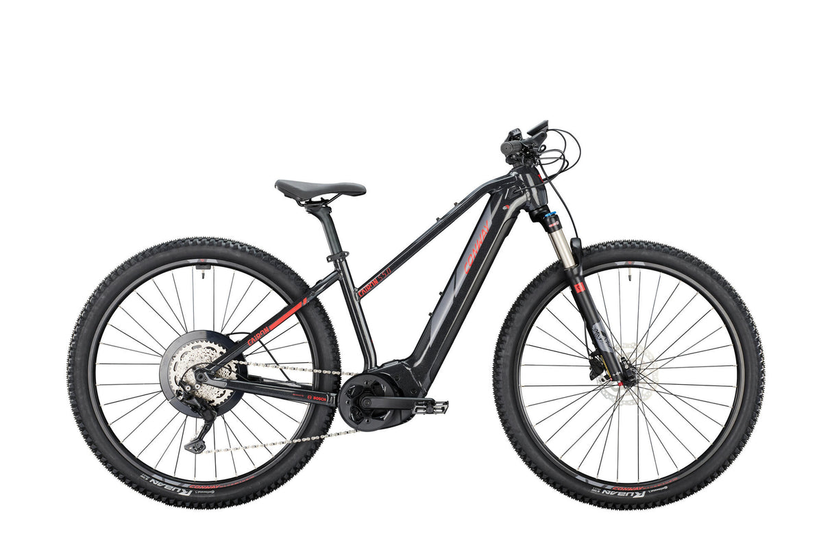 Conway Elektro-MTB-Hardtail Cairon S 5.0 Mod. 24 E-Bike Conw.Cairon S 5.0 29 53 Pedal. 9sp schwarz rot