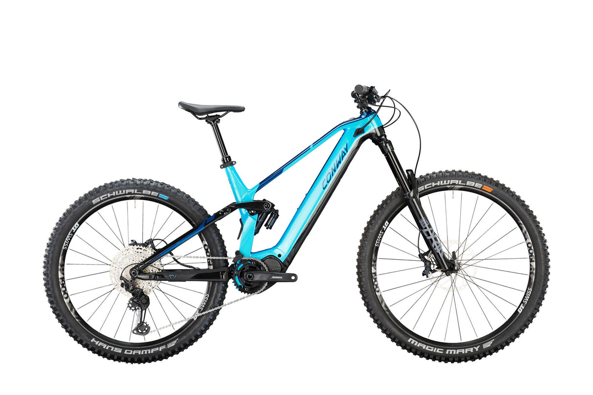 Conway Elektro-MTB vollgefedert EWME 5,9 MX Mod. 24 E-Bike konw. ewme 5,9 mx 29 41 voll sus.turq. Kappe.