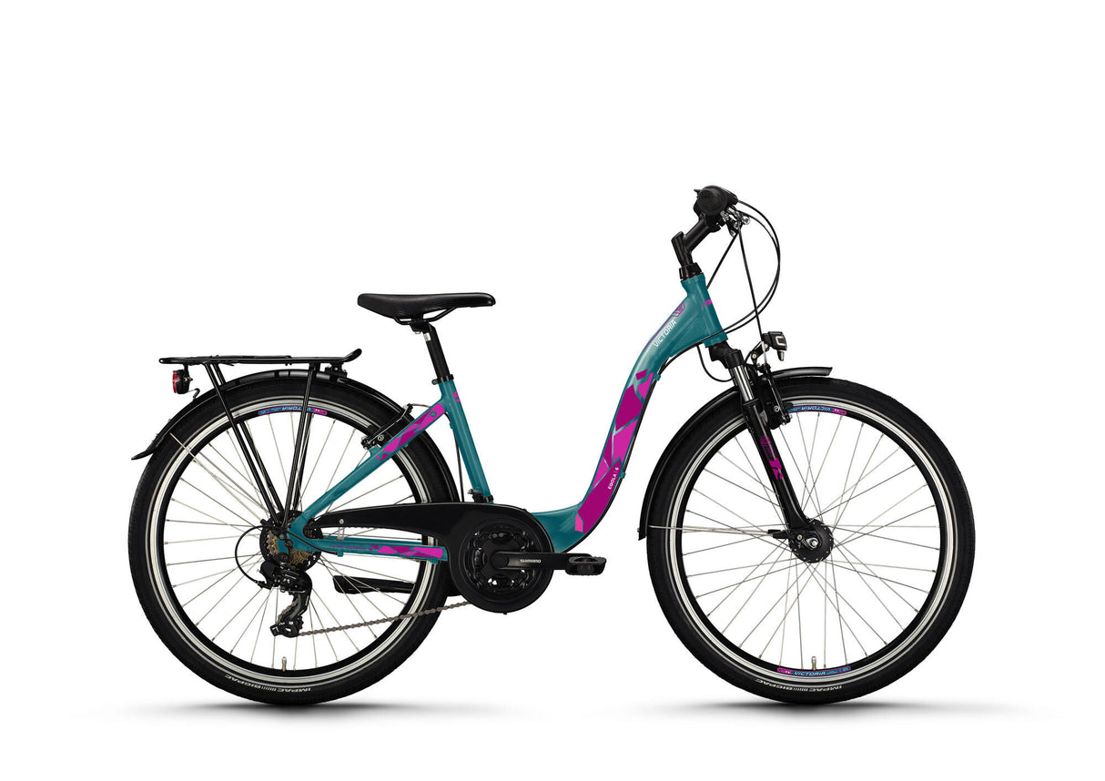 Victoria Jugendfahrrad Eqola 6 Mod. 24 Fahrrad Vict.eqola 6 26 44 Low Entry 21sp Auto.blau