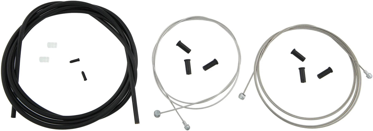 Contec Bremszugset Stop+ CT Bremszugset Stop+ Stahl vorne+hinten komplett schwarz