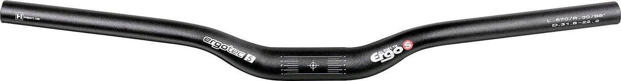 Ergotec-Lenker Ergo S 31,8 620 mm mattschwarz