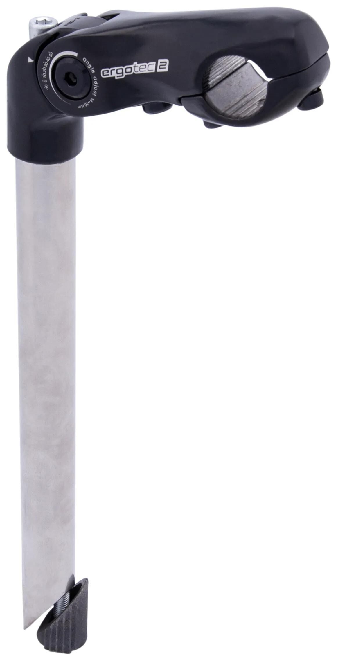 Ergotec Vorbau Kobra verstellbar Edelstahl 25,4 300x90 25,4 mm - Schwarz Silber
