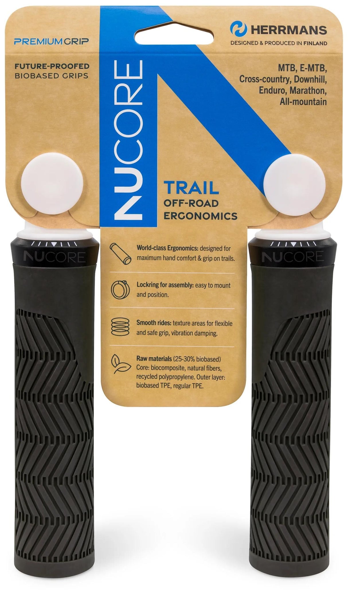 Herrmans Griffset Nucore Trail Wave 130 130 mm schwarz