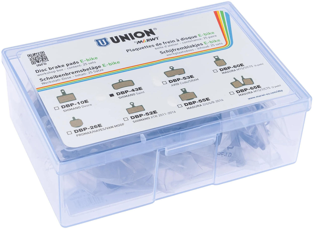 Marwi Union Scheibenbremsbelagsatz dbp-43e organisches Kevlar (25 Stück)