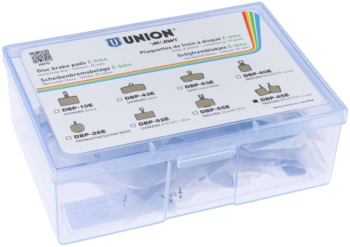Marwi Union Scheibenbremsbelagsatz dbp-65e organisches Kevlar (25 Stück)