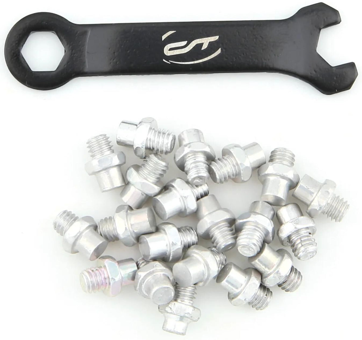 Contec MTB-Pedalstifte R-Pins Select CT-Pedalstifte R-Stifte Alu Silber 20 Stück Zollschlüssel