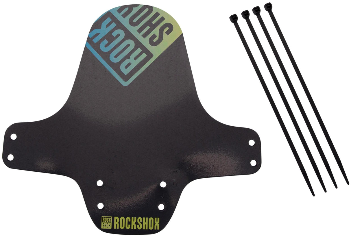 RockShox Schmutzfänger, Vorderrad-Kotflügel, Clip-on-Kotflügel RS, schwarz, gelb, gebrochenes Blau