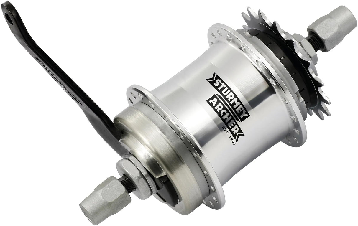 Ursus Sturmey Archer Getriebenaben-Teilesatz S1C. Int.Gear Nabe St.Archer S1C 36h 1-Gang Silber