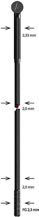 Alpina Speiche Edelstahl 294mm schwarz