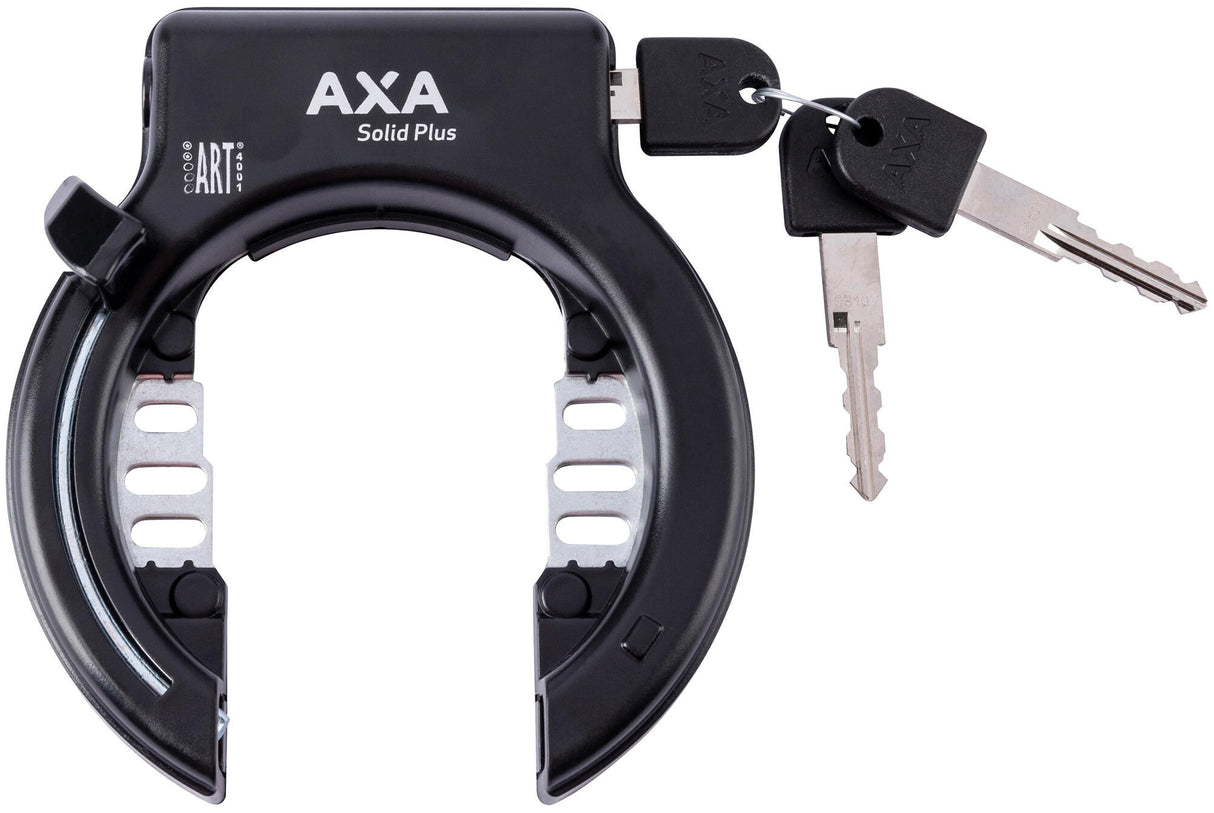 Axa Ring- und Batterieschloss-Set massiv plus Rahmen+Schlägerschloss-Set massiv plus langer Schlüssel