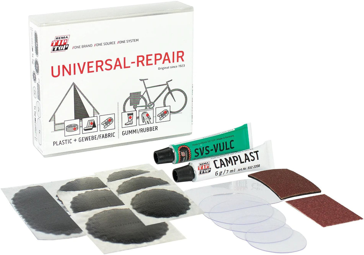 Tip Top Reparatursortiment Universal-Patchbox-Box aus Kunststoff und Gummi