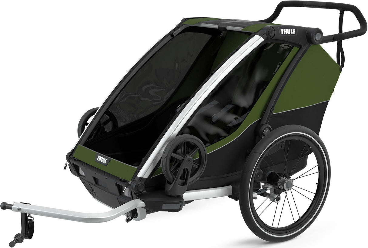 Thule Fahrrad-Kinderanhänger Chariot Cab Double. Kinderanhänger char. cab 2 aku cyp.grün