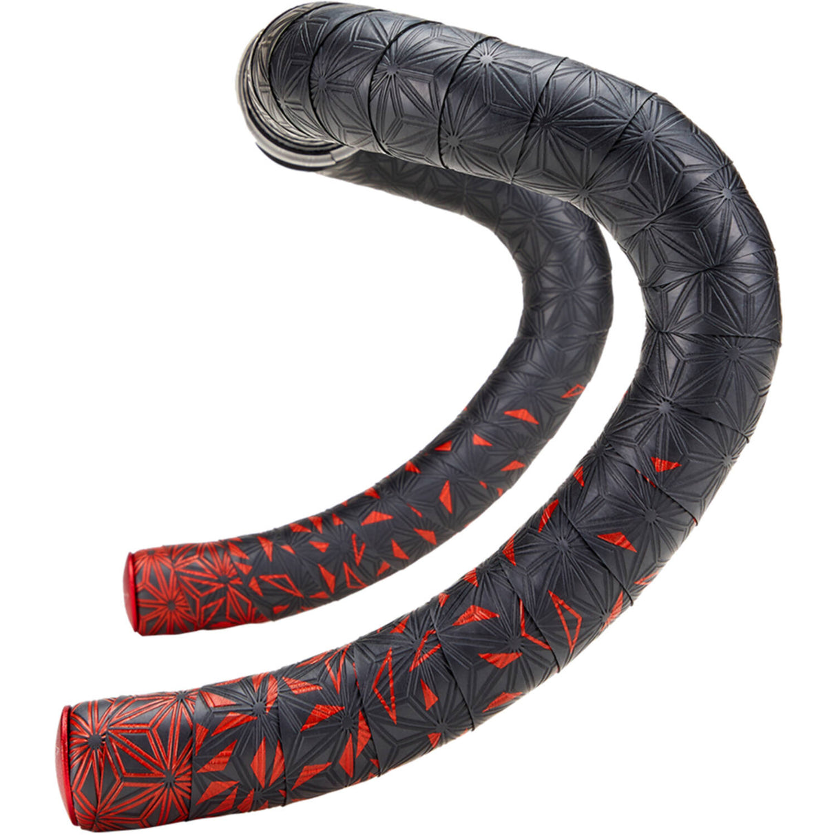 Supacaz Super klebriges Kush Star Fade Lenkerband schwarz rot inklusive rotem Aluminium-Lenkerstopfen