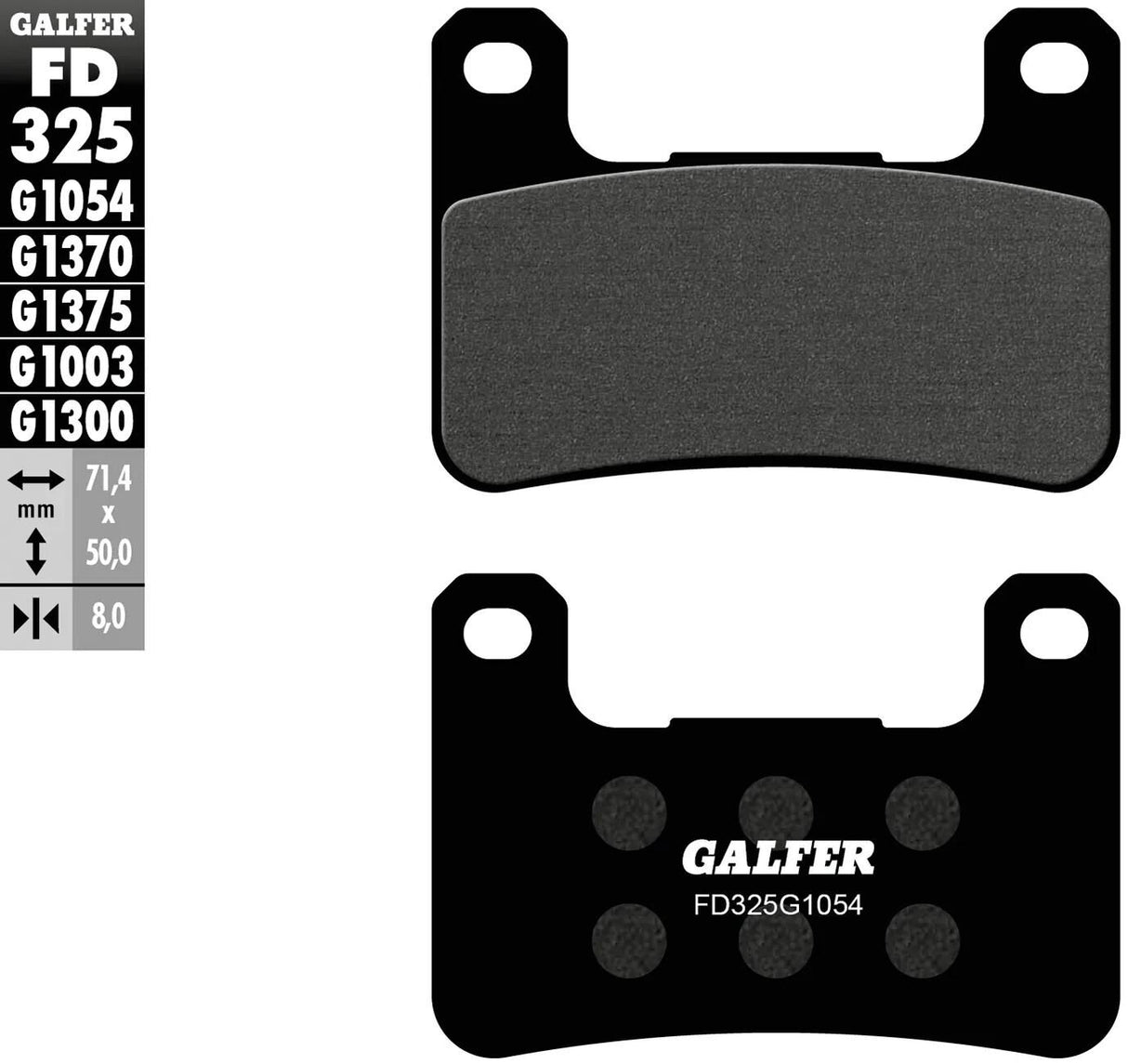 Galfer Bremsbeläge fd325 Bremsbelag fd325 g1054 organische Straße