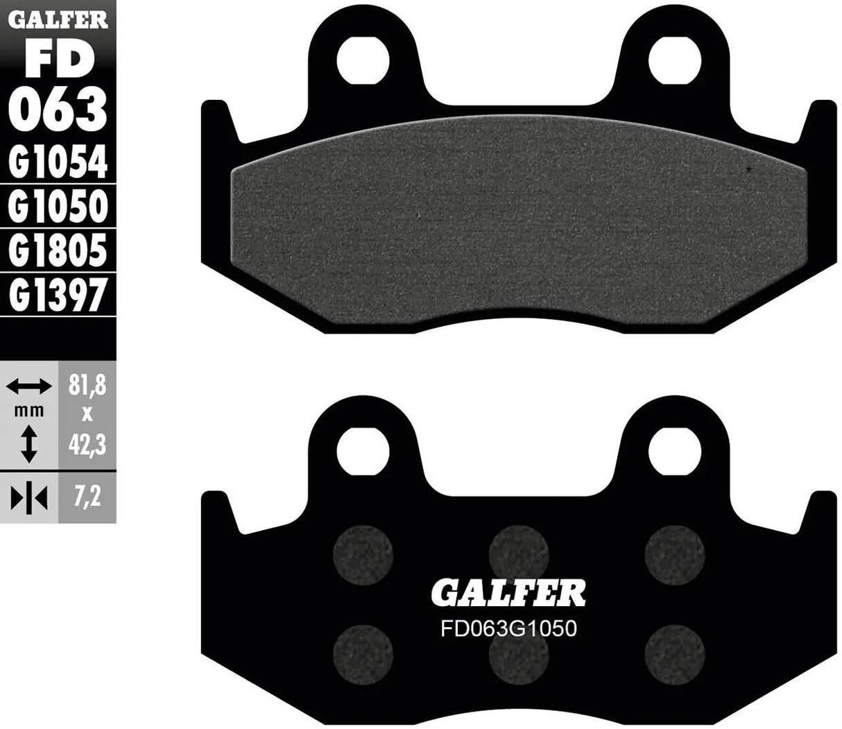 Galfer Bremsbeläge fd063 Bremsbelag fd063 g1050 organisch