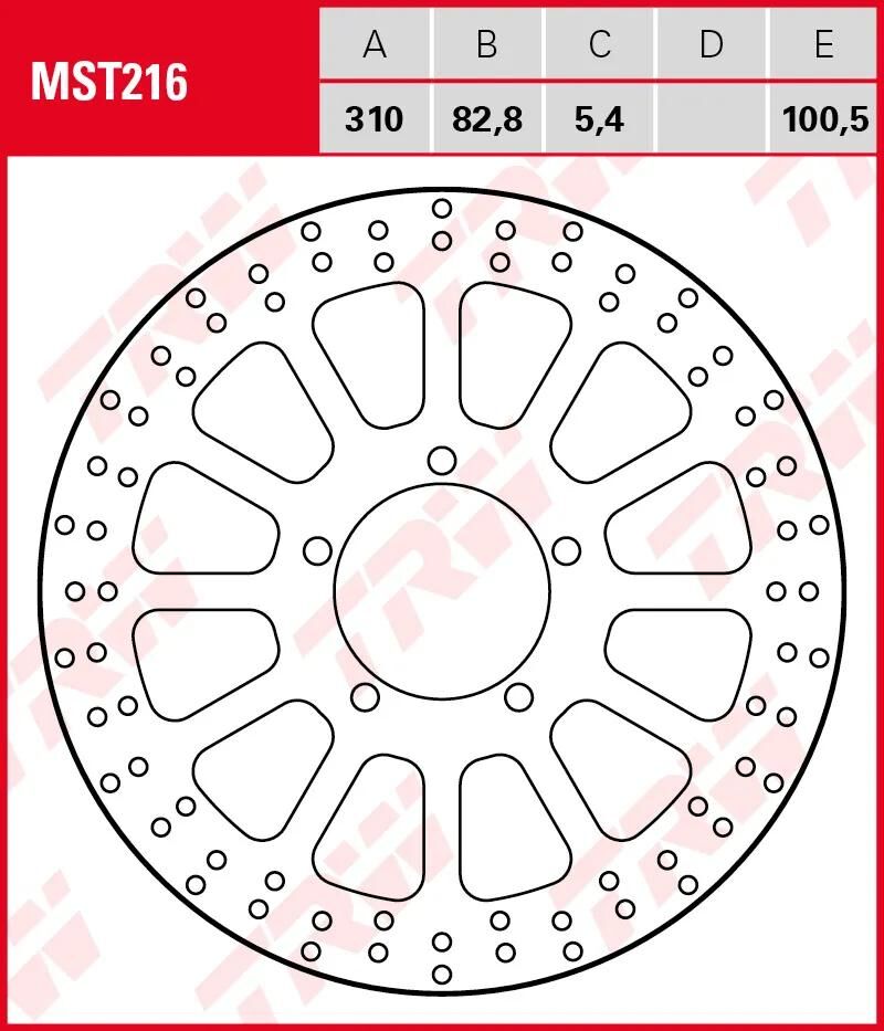 TRW Bremsscheibe MST216 vom Rotor MST216 starr