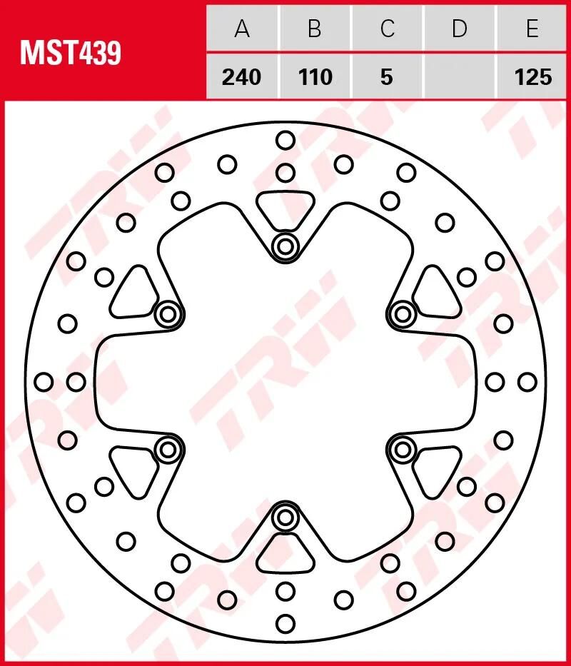 TRW Bremsscheibe MST439 vom Rotor MST439 starr