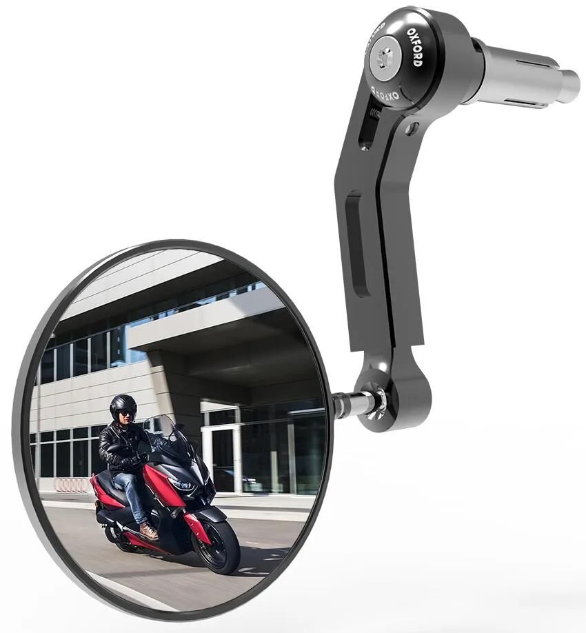 Oxford Spiegel Lenkerende Premium Aluminium Lenkerspiegel Aluminium schwarz rechts