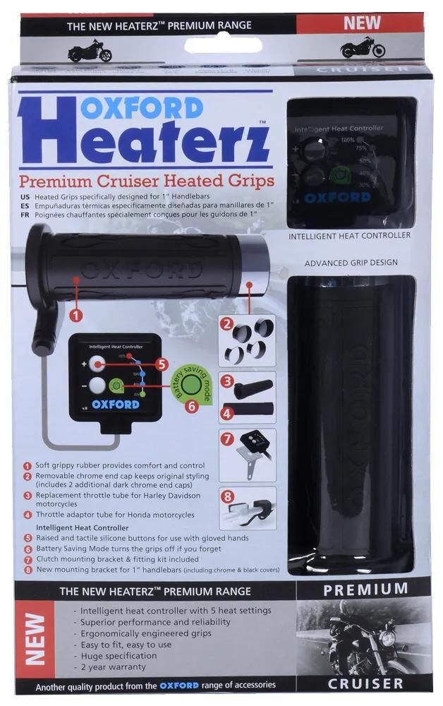 Oxford hotgrips®premium Heizgriffe Heizgriffe Pre C 25,4 mm offen 5-stufig