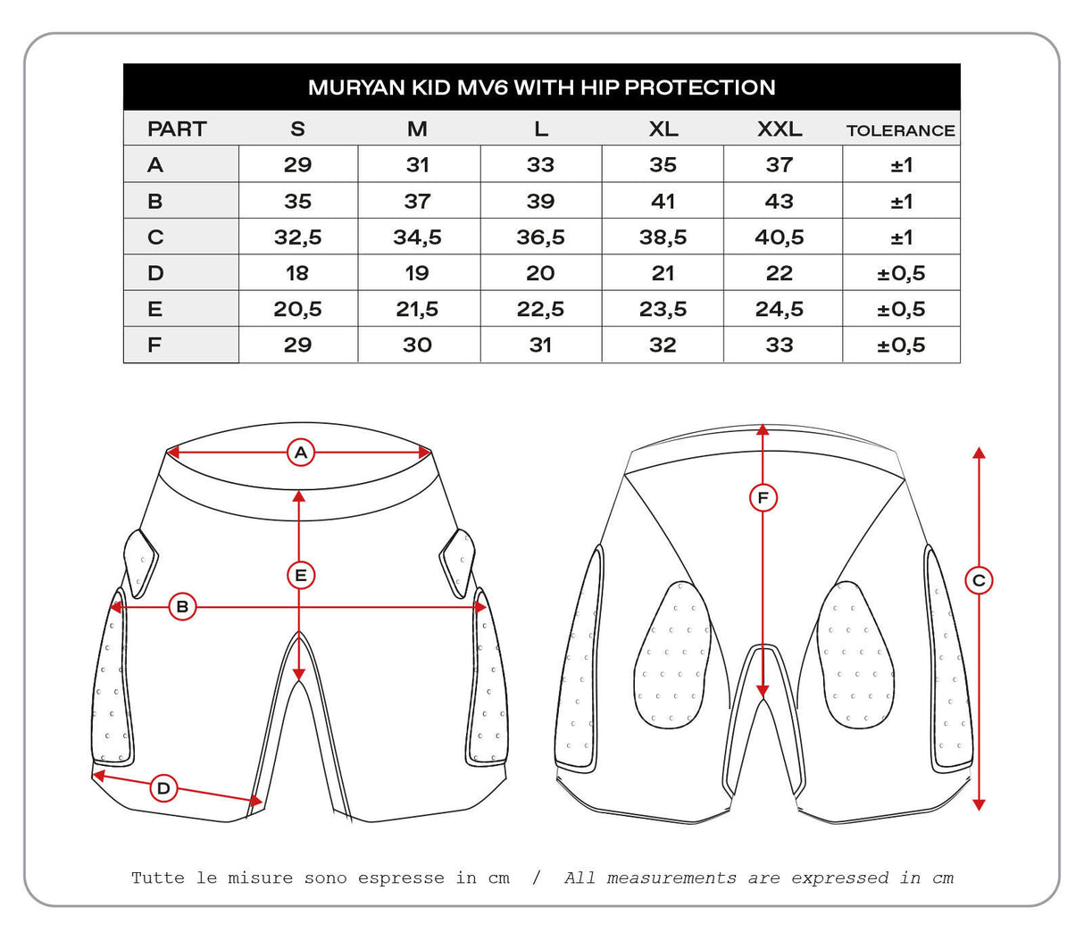 UFO-Pipi-Schutzhose Muryan MV6. Kinderschutzhose Muryan MV6 Schwarz Gr. l