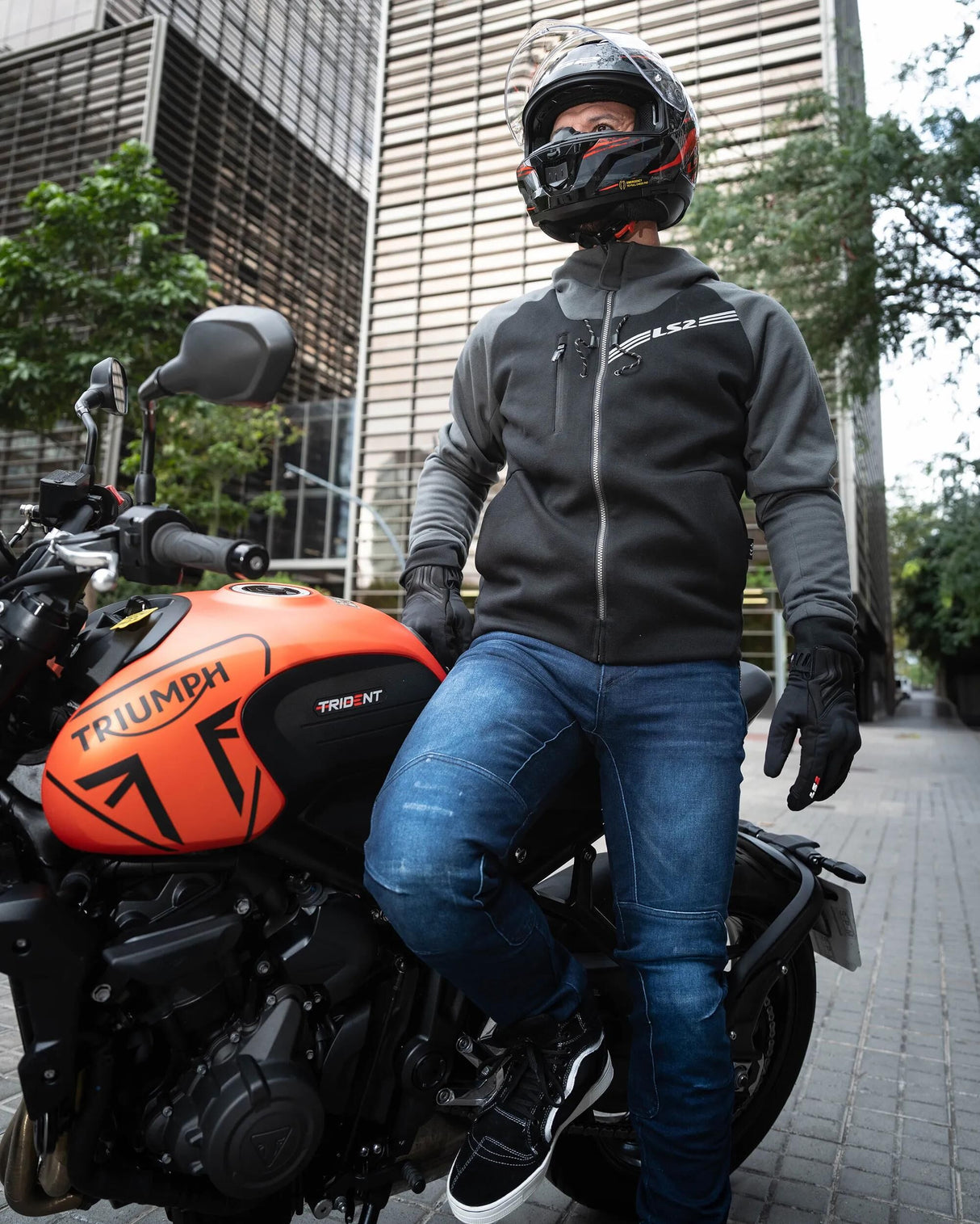 Ls2 Jacke Gashebel Jacke Gashebel Mann schwarz dunkelgrau m