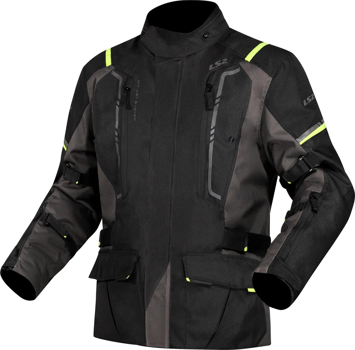 Ls2 Jacke Narvik Jacke Narvik Herren schwarz grau neongelb XL