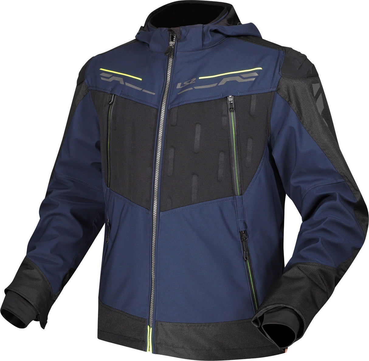 Ls2 Zirkonjacke Jacke Zirkonium Herr blau schwarz neongelb l