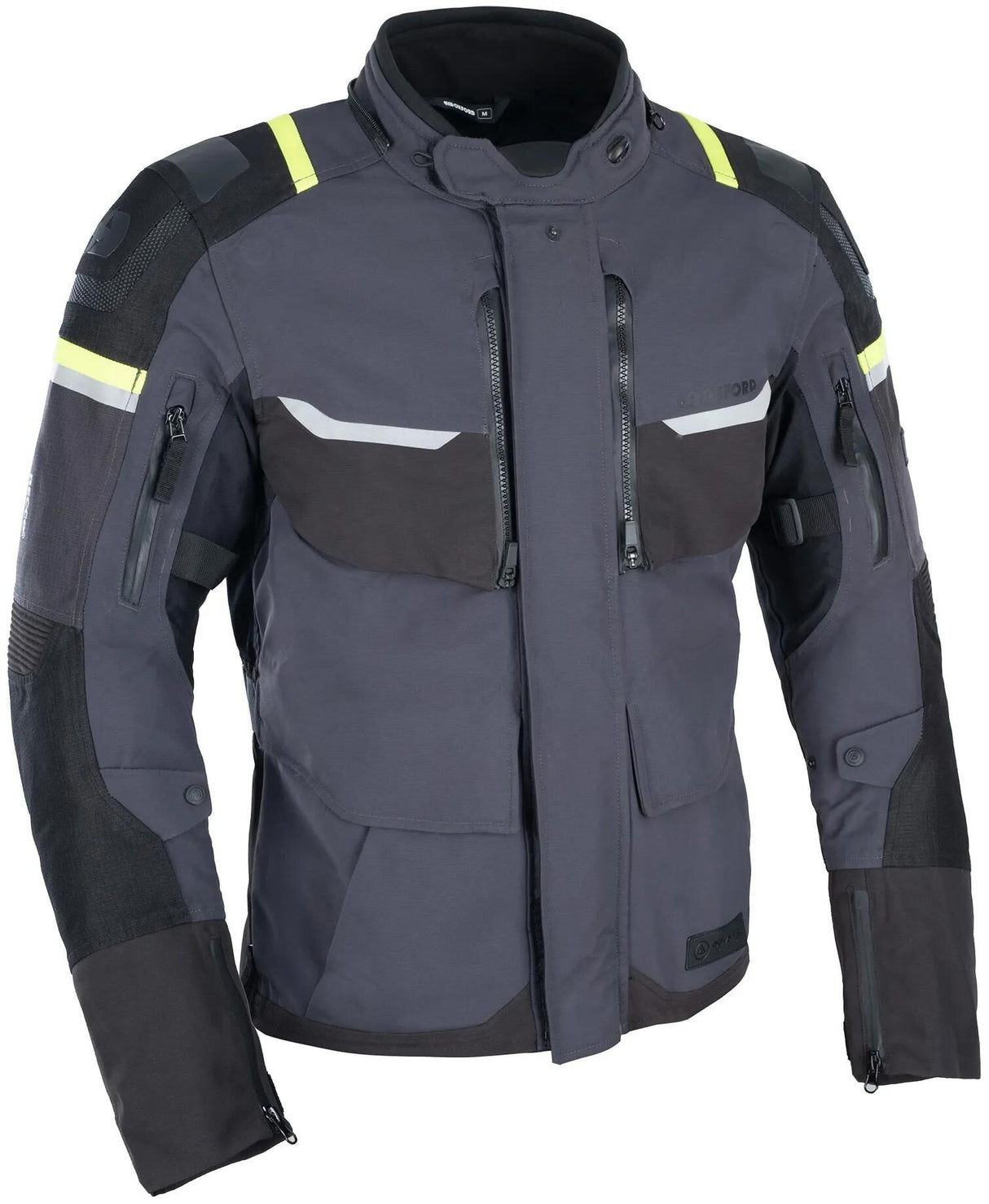 Oxfordjacke Stormland Jacke Stormland Grey SW Neongelb Gr. 3