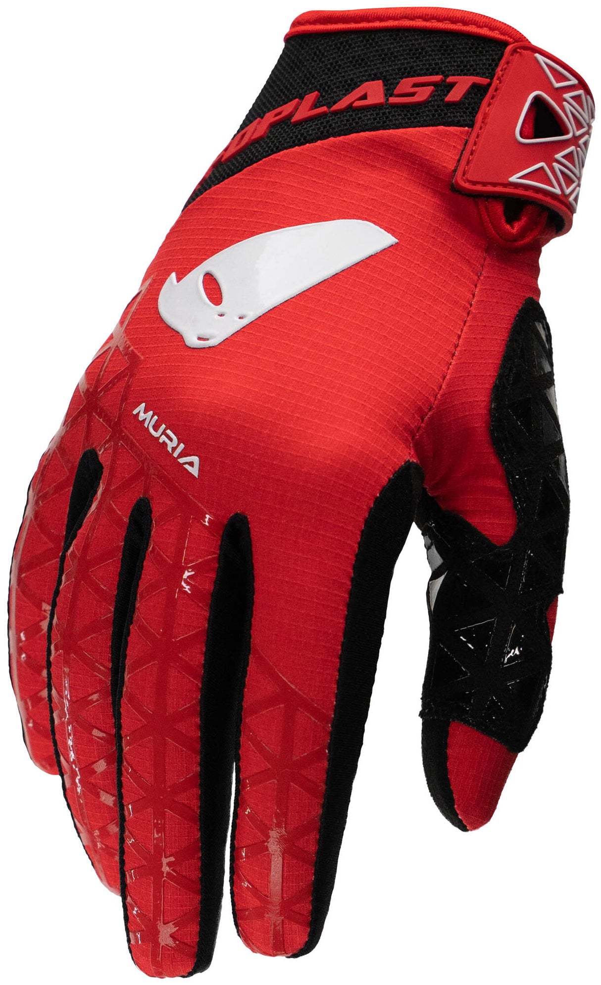 UFO pinkelt Motocross-Handschuh Muria. Handschuhe UFO Muria rot weiß gr. l