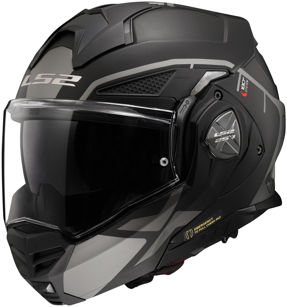 Ls2 Klapphelm FF901 Advant x Memetryk Helm FF901 Adv. x metrisch m schwarz grau