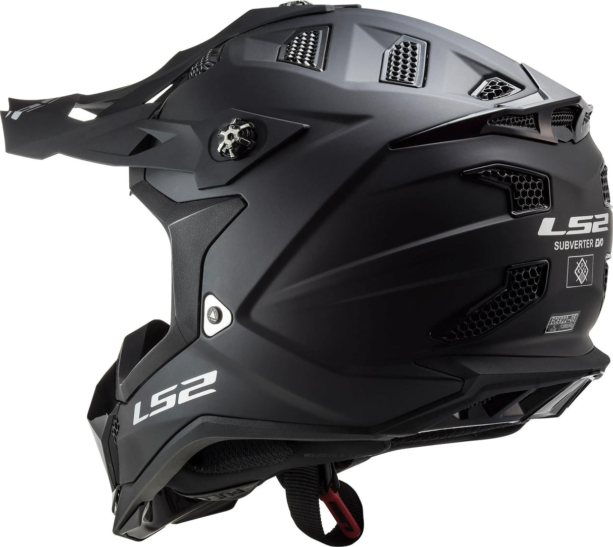 LS2 Crosshelm MX700 Subverter Evo Noir, abnehmbar und waschbar, atmungsaktiv und hypoallergen. Helm Subverter Evo Noir SW matt Gr. l