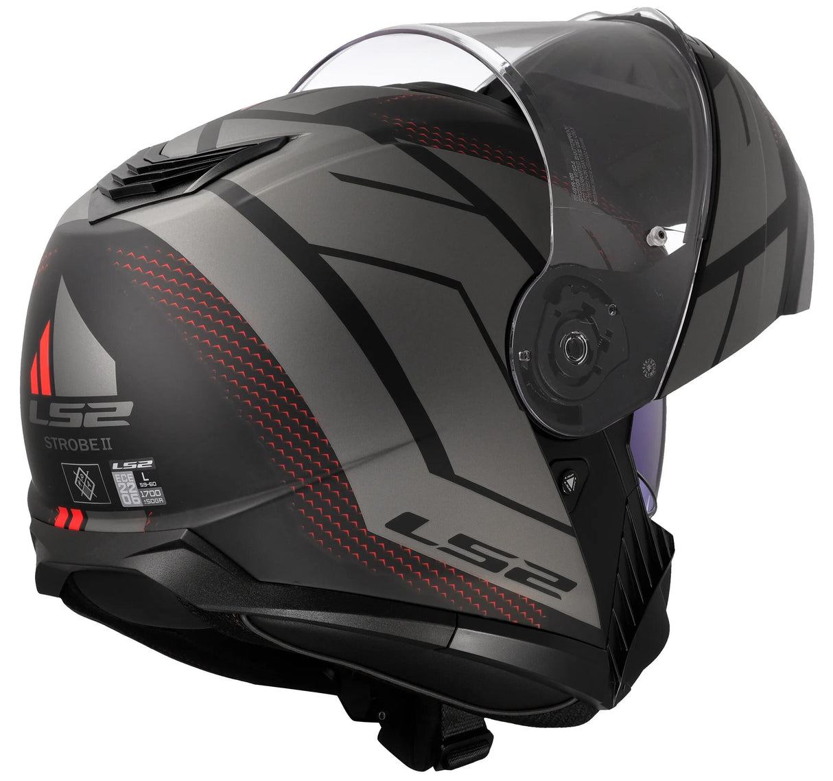 Ls2 Klapphelm ff908 Strobe II Code. Helm ff908 Stroh. II Code xxl schwarz grau matt