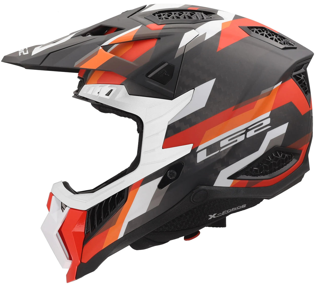 Ls2 MX703 X-Force Phantom Motocross-Helm, atmungsaktiv und hypoallergen. Helm MX703 X-Force Phantom matt oder rot m