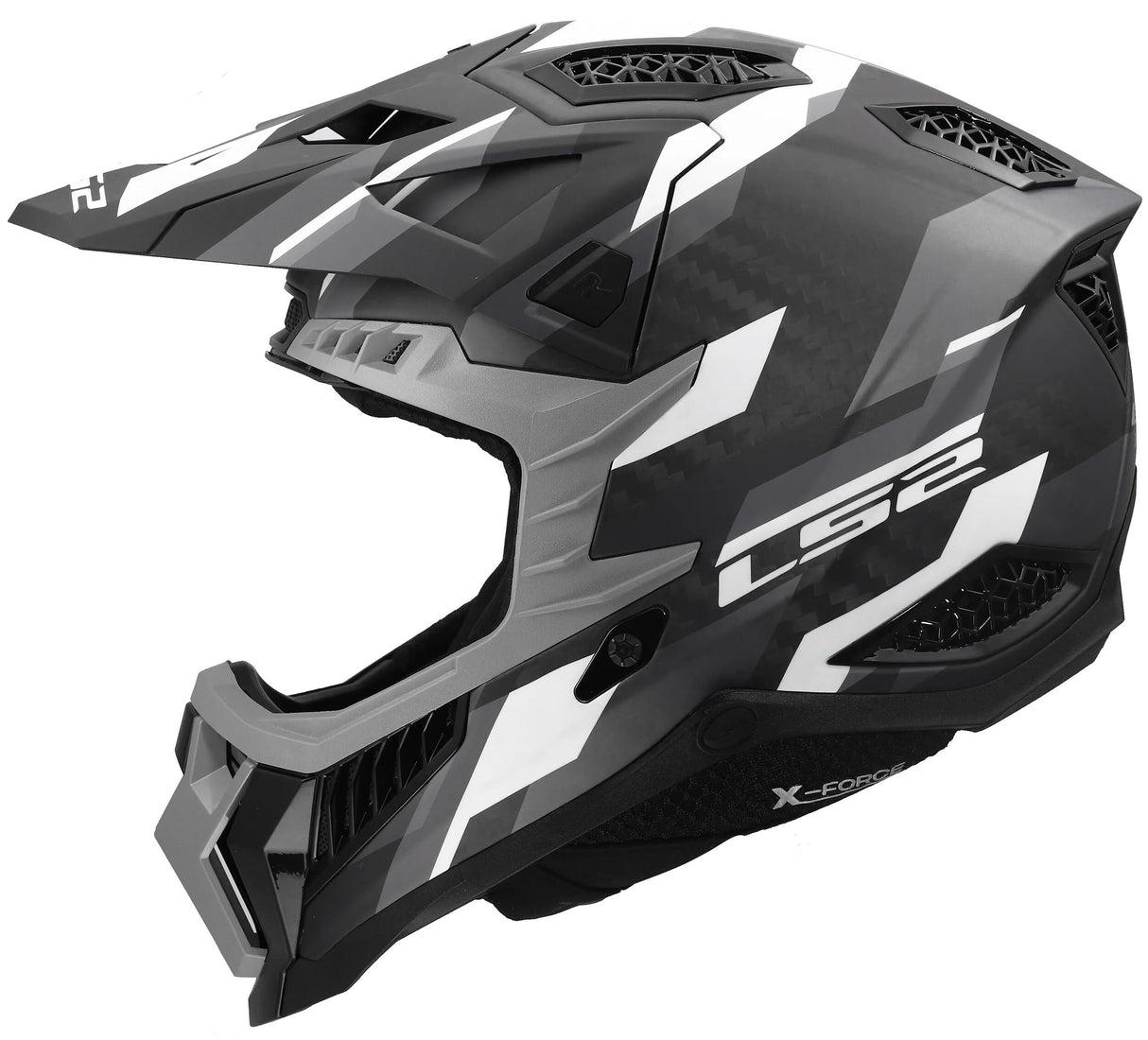 Ls2 MX703 X-Force Phantom Motocross-Helm, atmungsaktiv und hypoallergen. Helm MX703 X-Force Phantom matt Gr. sw m
