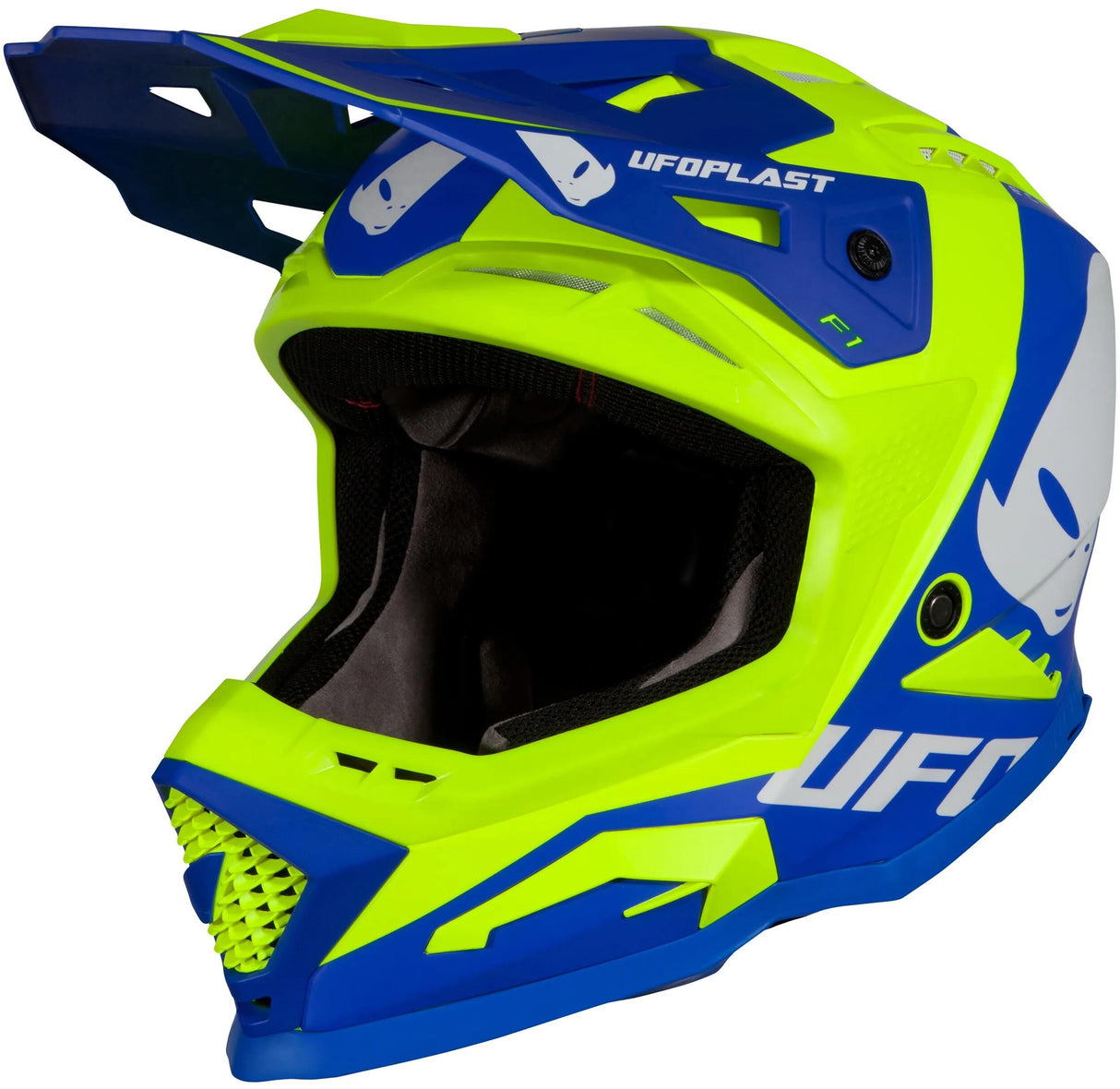 Ufo Plast Motocross-Helm Echus Helm Echus XXL blau gelb. Matt