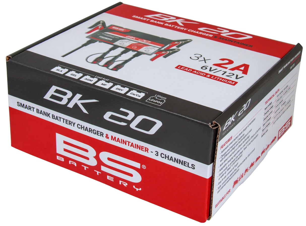 BS Batterie-Batterieladegerät BK20 mehrere Ladegeräte. bk20 bs Ladegerät 3x2.0a