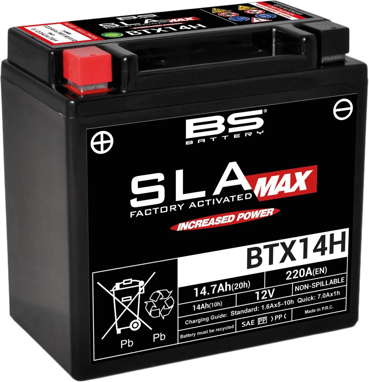 Bs-Batterie Batterie btx14h . Batterie btx14h bs sla-max