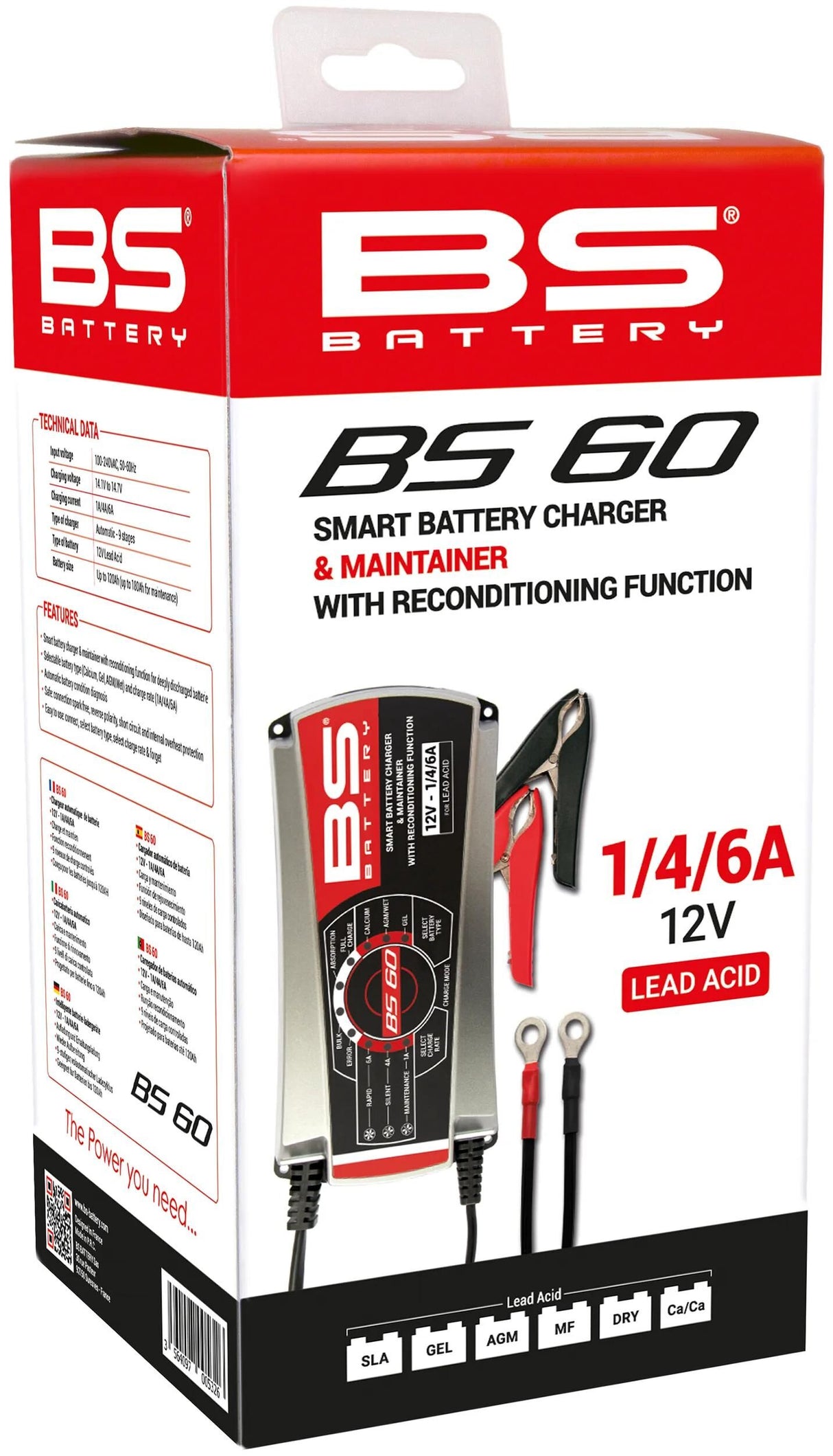 BS Batterieladegerät BS60 . Ladegerät bs60,bs-charge 1a 4a 6a