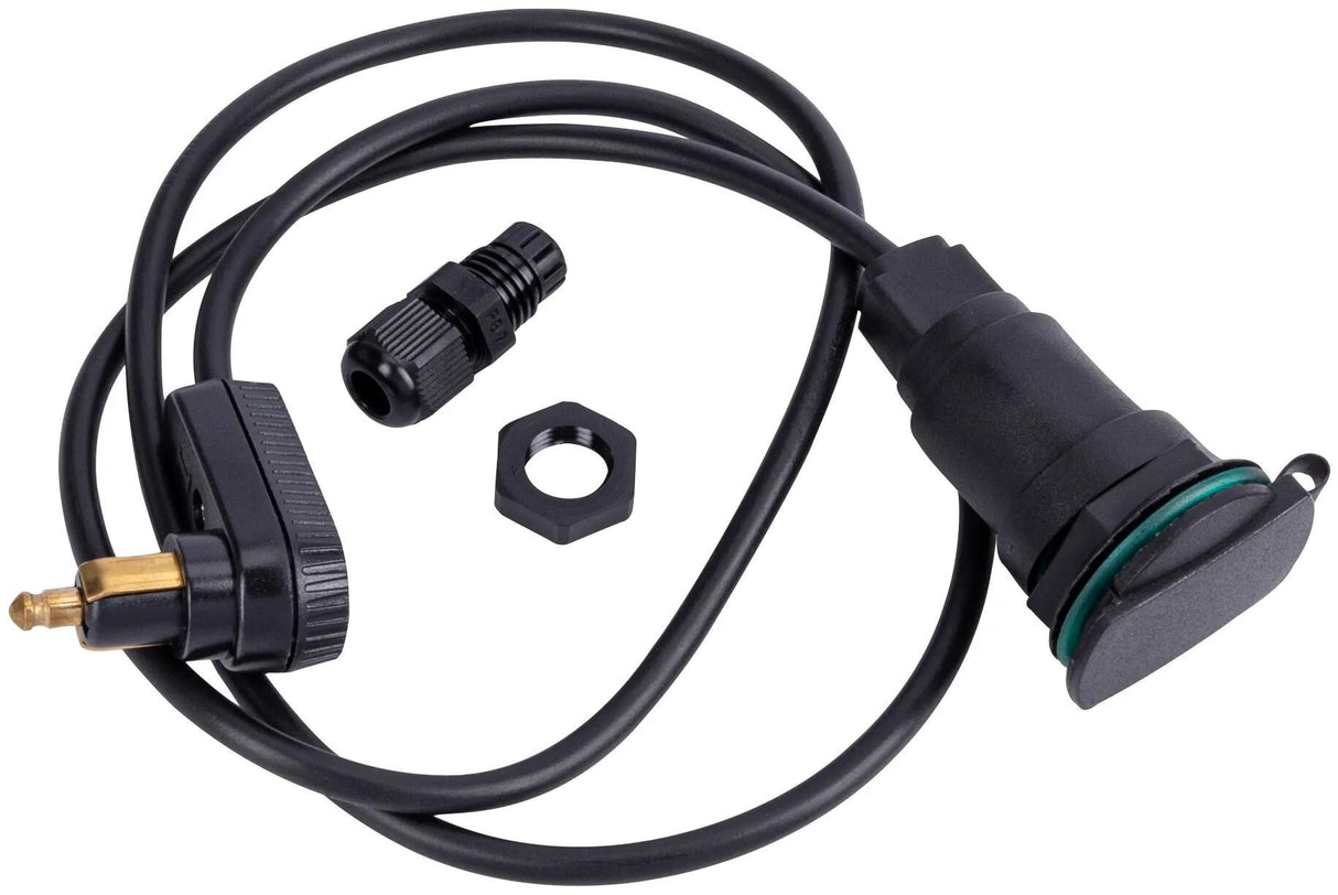 Baas Fahrradteile Boss Stromkabel Zick. Tankrucksack-Kabelanschluss DIN-Winkelstecker