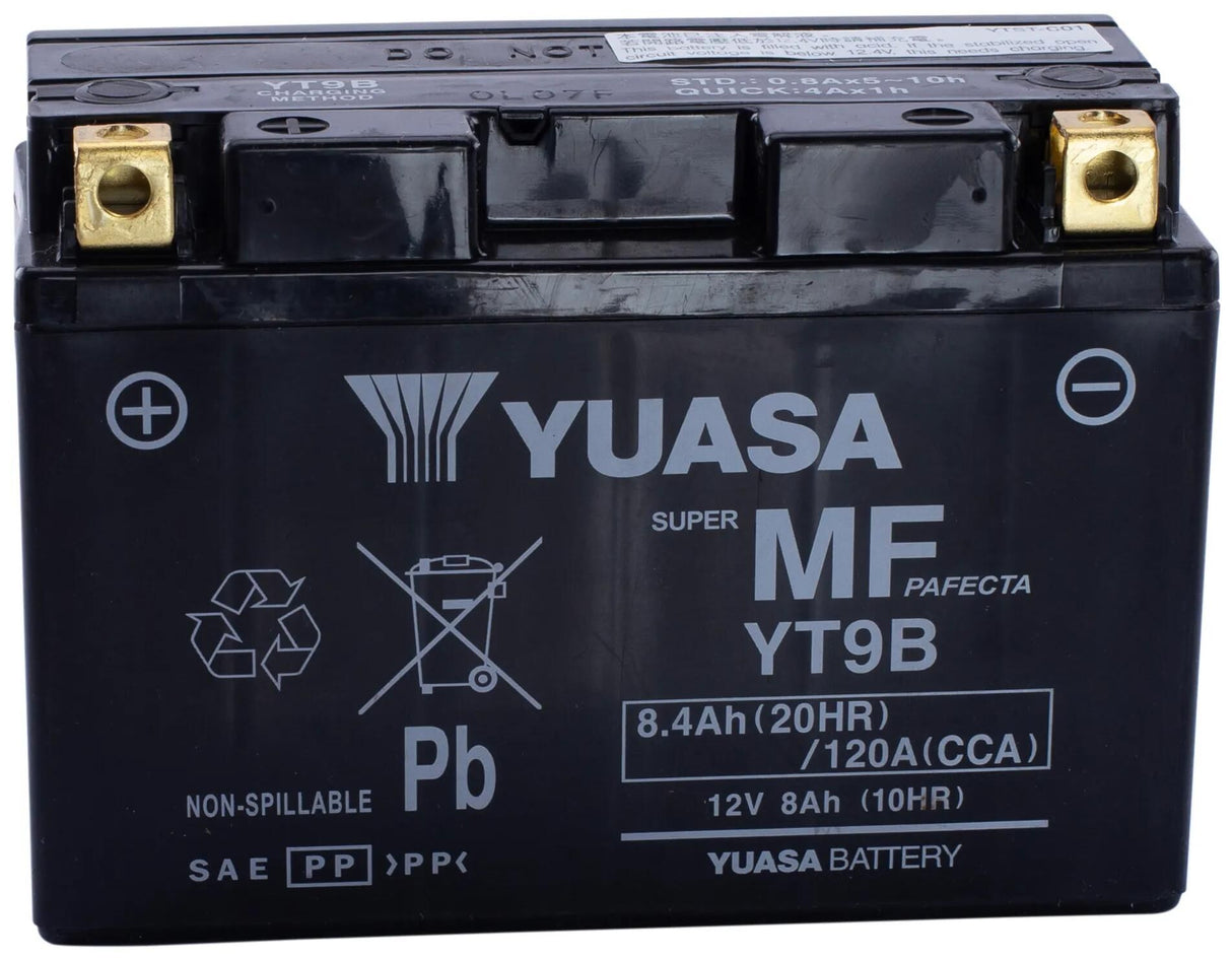 Yuasa-Batterie yt9b yt9b-bs. Batterie Yt9b AGM