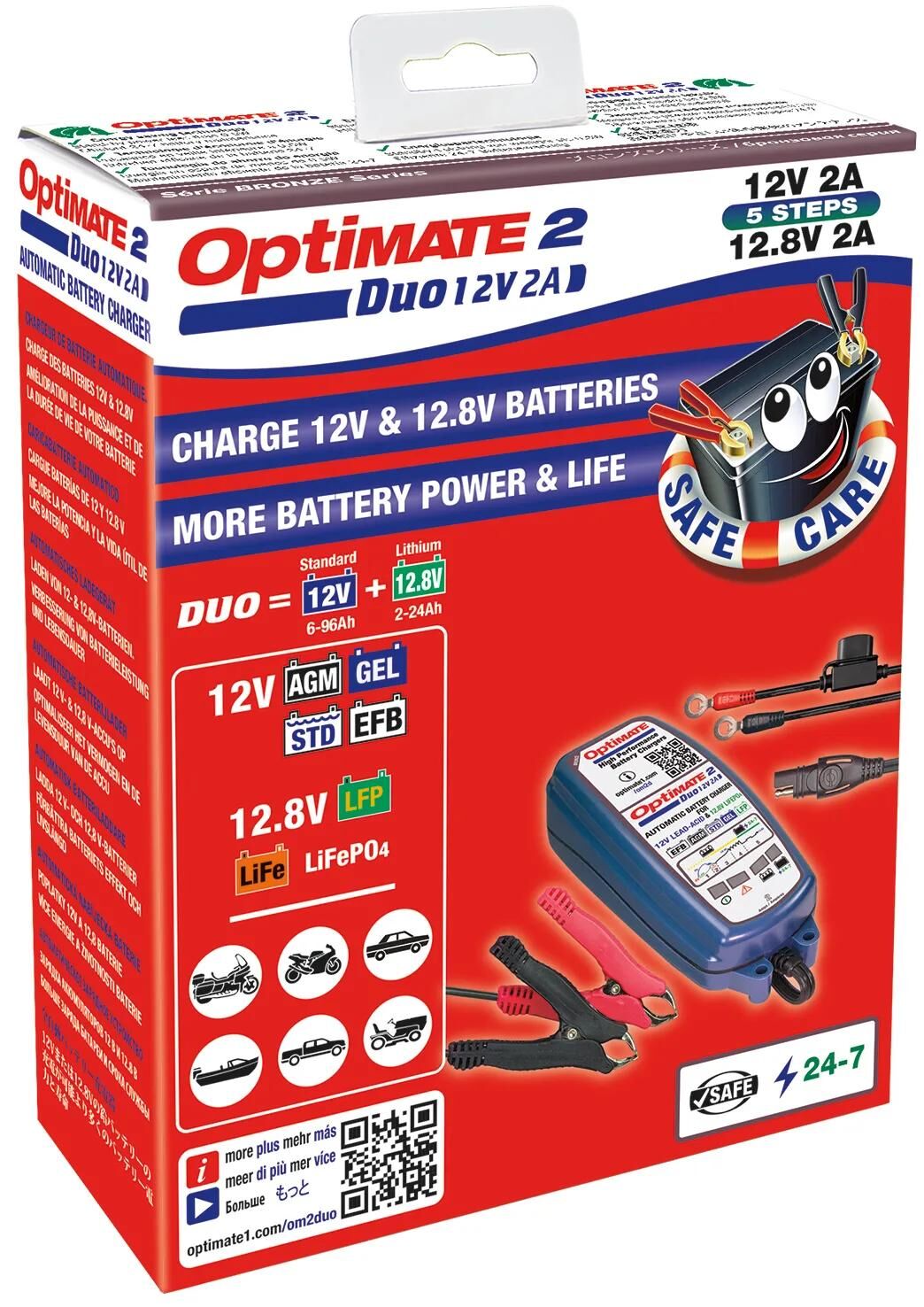 Tecmate Batterieladegerät Optimate 2 Duo Optimate 2 Ladegerät Duo