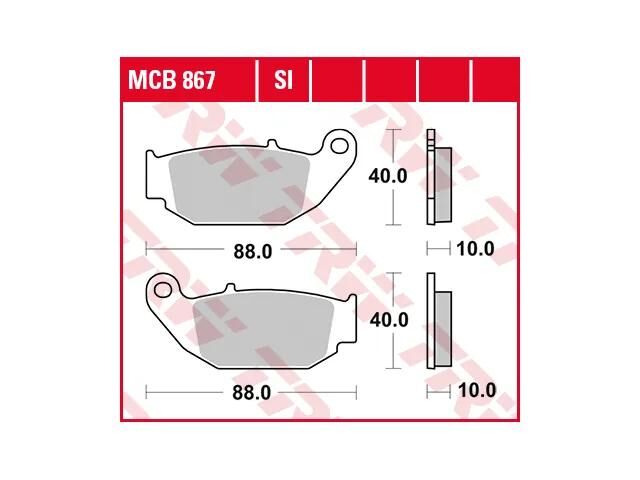 TRW-Lucas Bremsbeläge MCB 867 Bremsbelag MCB 867 Si Sintermetall